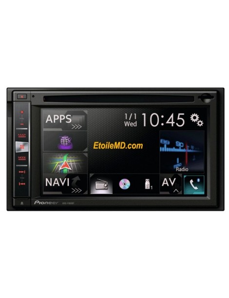 NOPNOG Lecteur vidéo multimédia de voiture 2 Din, équipement vidéo intégré  au tableau de bord, écran tactile HD 7, navigation GPS, avec fonction